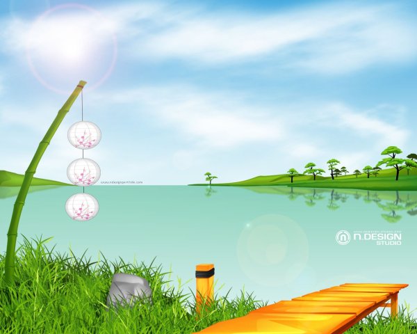 Фон водоема для детей