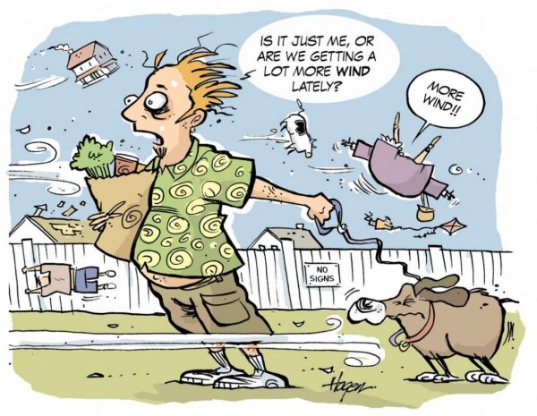 Сильный ветер карикатура
