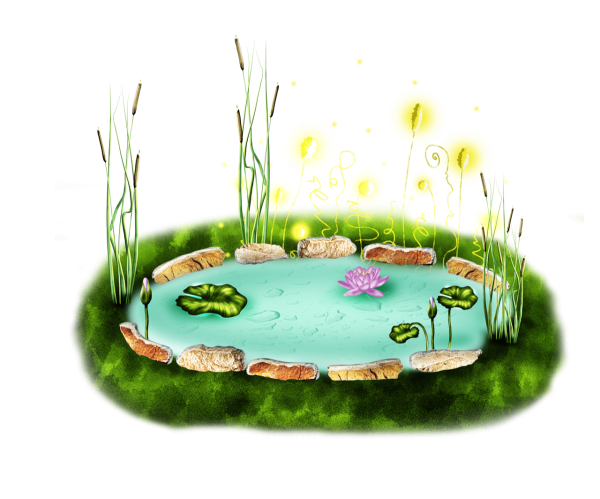 Пруд мультяшный