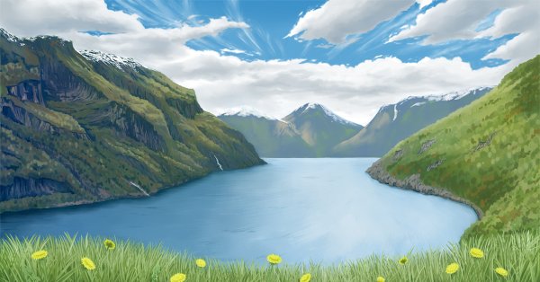 Озеро мультяшное