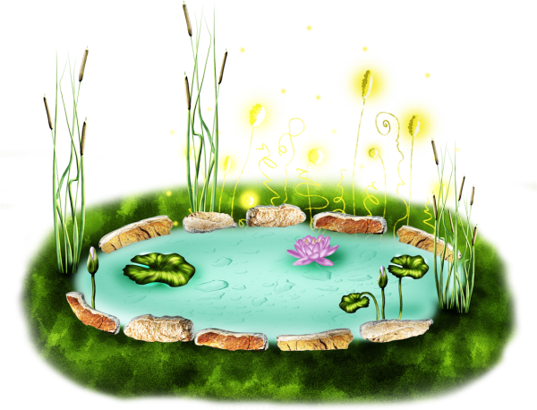 Пруд мультяшный