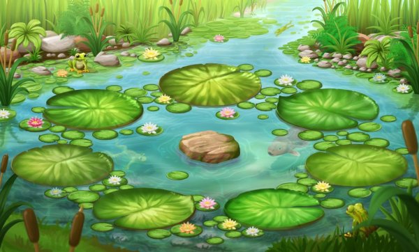 Болото мультяшное