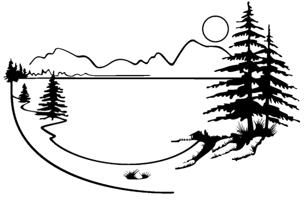 Озеро силуэт