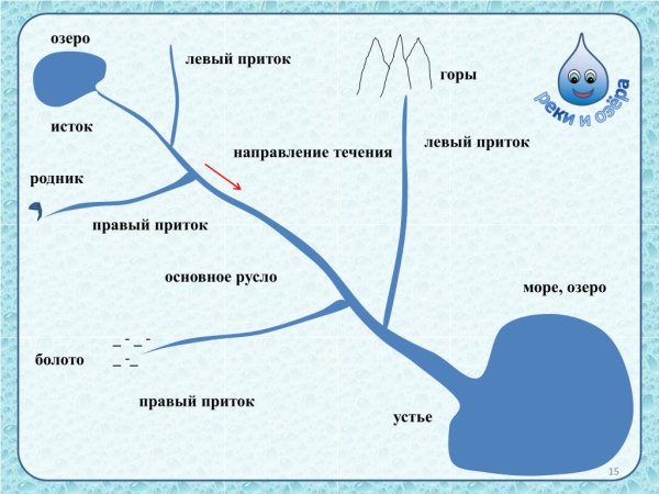 Схема течения реки