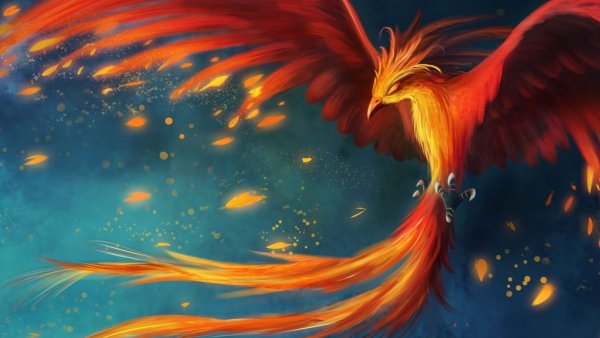 Феникс животное рисовать легко