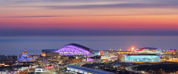 Панорама олимпийского парка Сочи