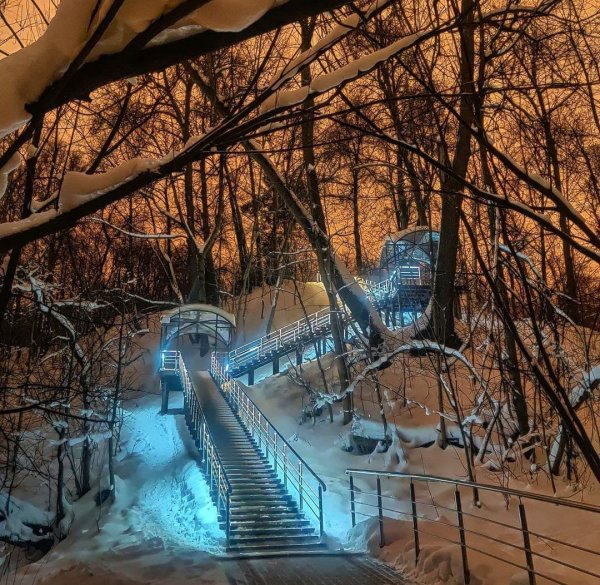 Филевский парк дворы зима