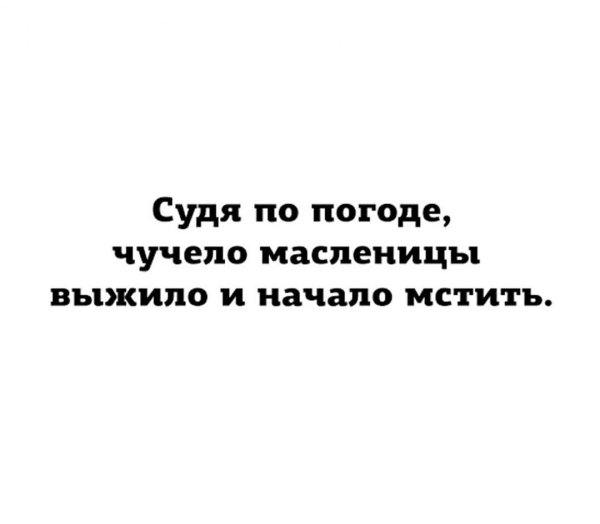 Судя по погоде чучело Масленицы выжило