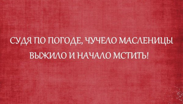 Судя по погоде чучело Масленицы выжило и начало мстить картинки