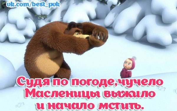 Судя по погоде чучело Масленицы выжило и начало мстить картинки