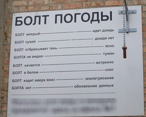 Болт погоды