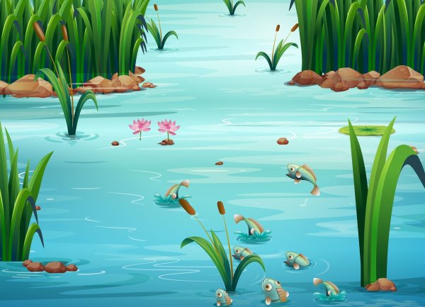 Фон водоема для детей