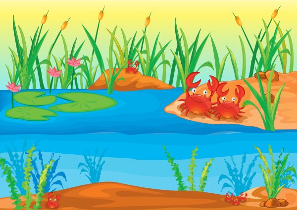 Фон для аппликации на пруду детям