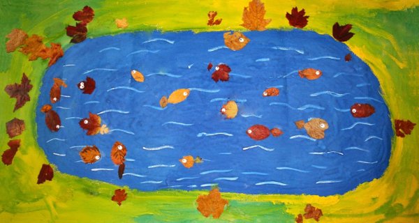 Поделка осенняя в детский пруд