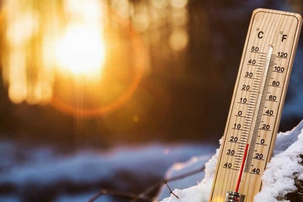 Градусник в снегу