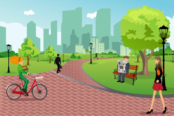 Парк для прогулок иллюстрации