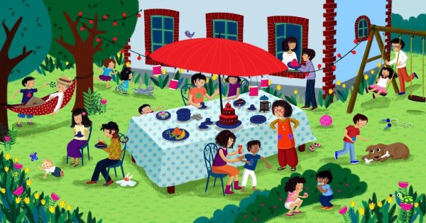 Рисунок вечеринки для описания