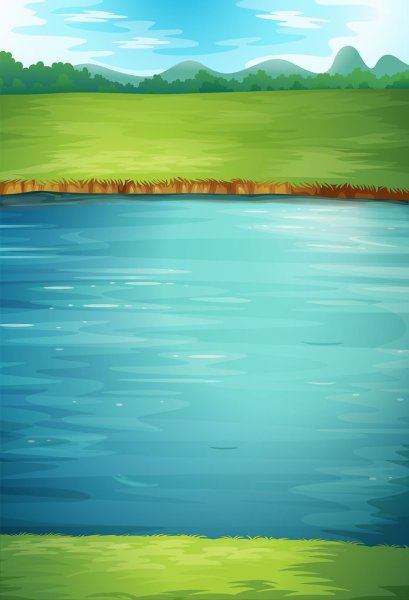 Озеро рисунок