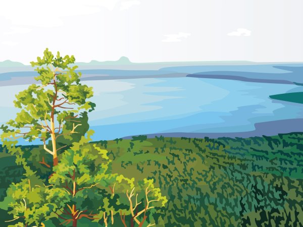 Пейзаж с водным простором