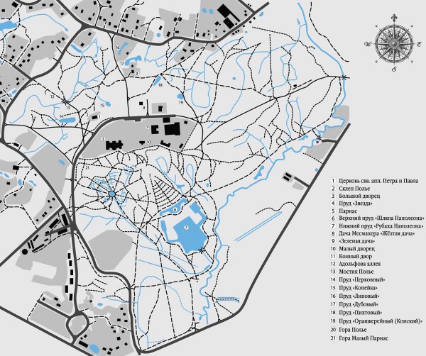 Карта Шуваловского парка СПБ