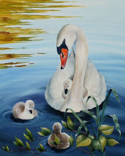 Лебедь для детей