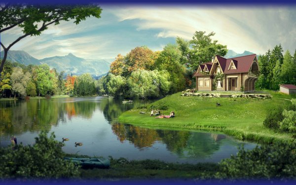 Пейзаж с домом