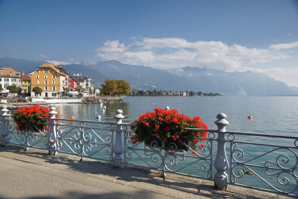 Швейцария озеро Веве