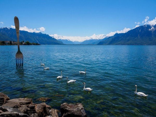 Озеро Женева Швейцария