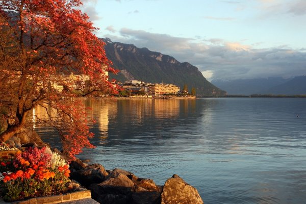 Женева озеро Леман