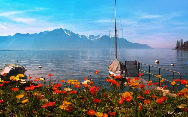 Женевское озеро Швейцария