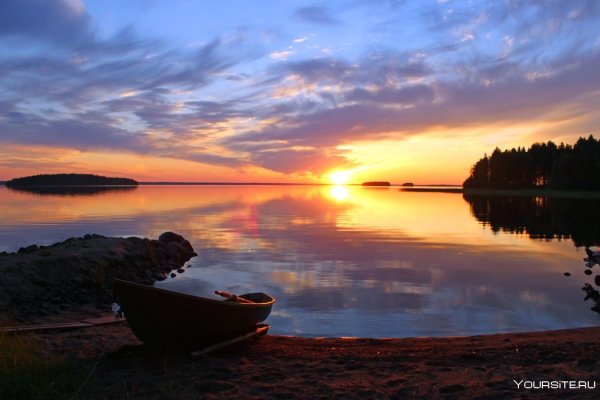 Лодки на Онежском озере