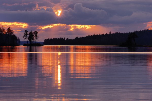 Заря в Карелии