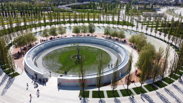 Парк Галицкого в Краснодаре вид сверху 2022