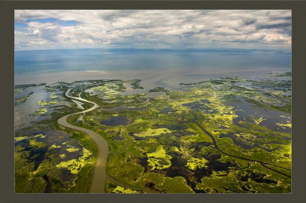 Дельта реки Селенга озеро Байкал
