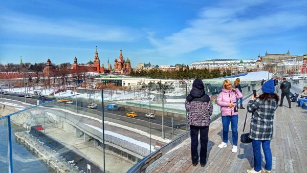 Парк Зарядье стеклянный мост