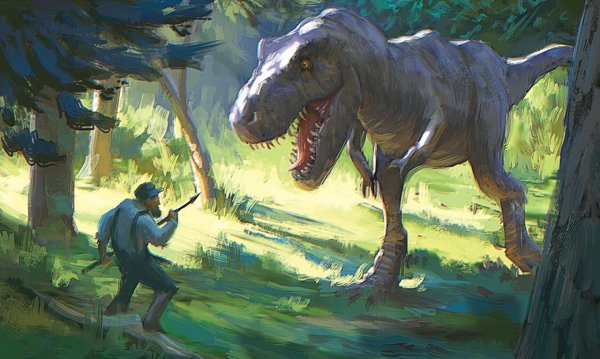 Тираннозавр мир Юрского периода арт