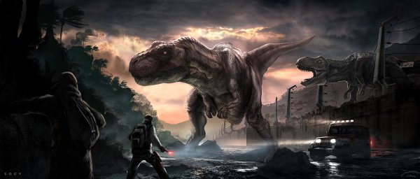 Ти рекс арт мир Юрского периода