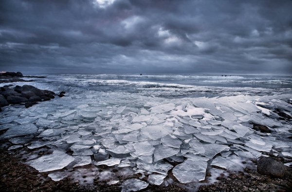 Псковско-Чудское озеро зимой