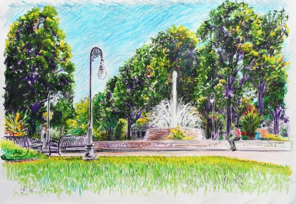 Иллюстрации парков скверов