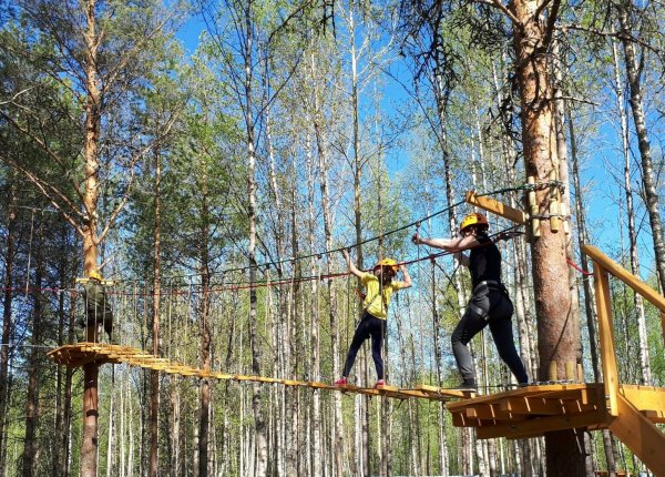 Верёвочный парк в Архангельске Волохница