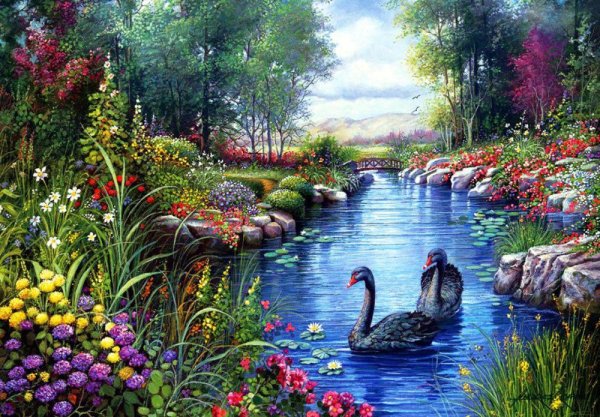 Пазл Castorland Black Swans, Andres Orpinas (c-151042), 1500 дет.