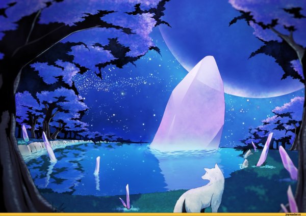 Волшебное озеро рисунок