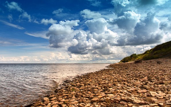 Берег озера Ильмень Коростынь