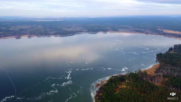 Озеро Ильмень с высоты птичьего полета