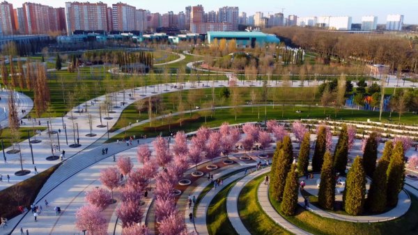 Парк Галицкого в Краснодаре апрель 2022