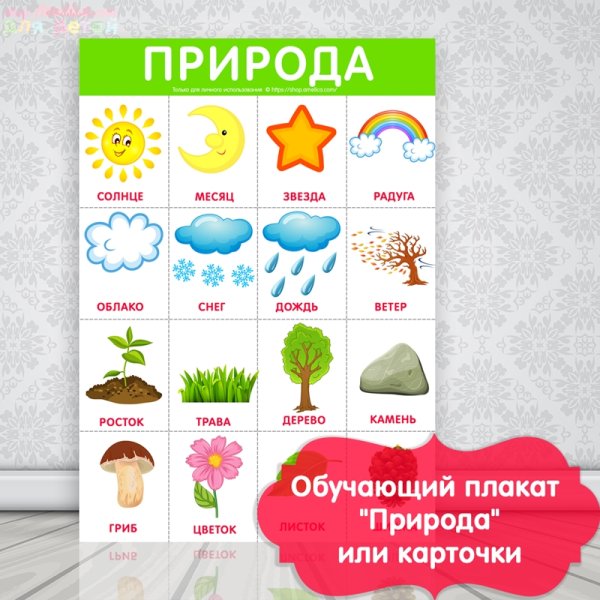 Обучающие плакаты для детского сада