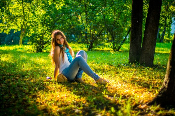 Фотосессия в парке летом