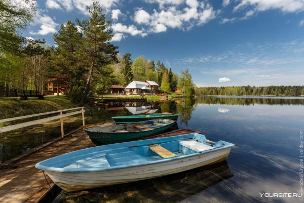 Озеро Валдай приют охотника