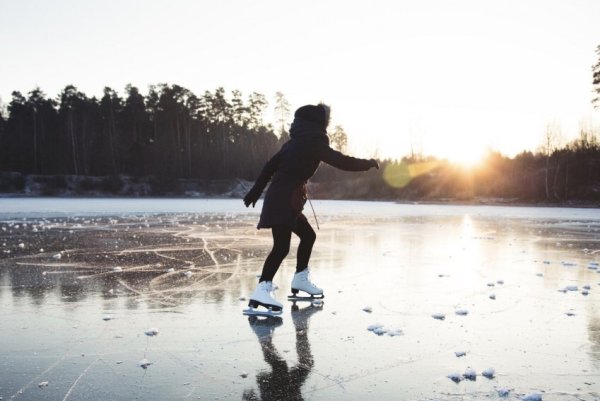 Коньки на озере