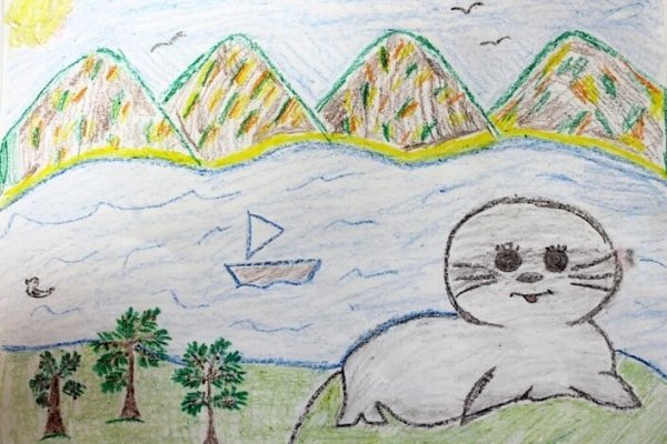 Детские рисунки озера Байкал